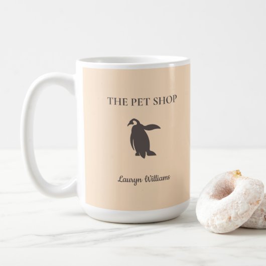 ペットショップかわいいペンギン コーヒーマグカップ (ドーナツ)