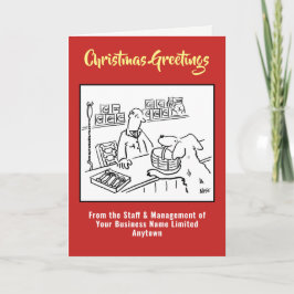 ペットショップまたはペットショップのクリスマスカード シーズンカード