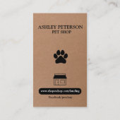 ペットショップクラフトビジネスカード 名刺 (裏面)