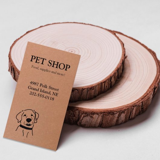 ペットショップクラフトビジネスカード 名刺