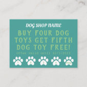 ペットショップドッグ玩具ロイヤリティカード エンクロージャーカード (正面)