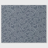 ペットショップハート犬の骨シームレスパターン ラッピングペーパー (フラット)