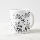 ペットショップ従業員の犬の買い物 ジャンボコーヒーマグカップ (正面右)