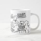 ペットショップ従業員の犬の買い物 ジャンボコーヒーマグカップ (右)