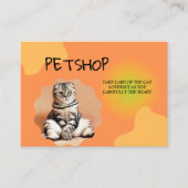 ペットショップ気にキャットカード、ペットショップビジネス気にカード エンクロージャーカード (正面)