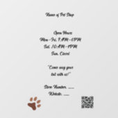 ペットショップ用透明カスタムカット窓用フィルム ウィンドウサイン (シート)