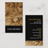 ペットショップ/ペットの世話のための毛皮で覆われた名刺 名刺 (正面/裏面)