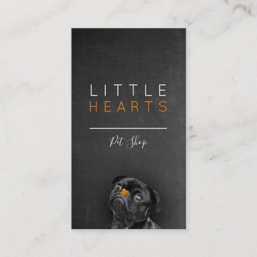ペットショップ/ペットケアサービス/座るサービス 名刺 (正面)