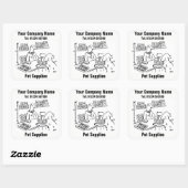 ペットショップ&ペット用品マンガのステッカー スクエアシール (シート)