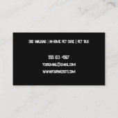 ペットシルエットペチング 名刺 (裏面)