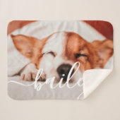 ペットシンプルのモダンエレガント名と写真 シェルパブランケット (正面(横))