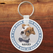 ペットシンプルメモリモダンカスタムー写真記念 キーホルダー (正面)