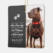 ペットシンプルメモリモダンー詩写真 セラミックオーナメント (左)