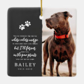 ペットシンプルメモリモダンー詩写真 セラミックオーナメント (裏面)