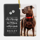 ペットシンプルメモリモダンー詩写真 セラミックオーナメント (正面)