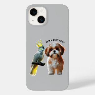ペットシーズー（犬）の愛犬とCockatoo Bird URM Case-Mate iPhone 14ケース