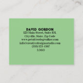 ペットシーティング&ドッグウォーカーカラフルフローラパークシック 名刺 (裏面)