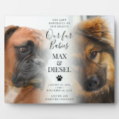 ペットスタイリッシュメモリアル2犬写真 フォトプラーク (正面)