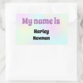 ペットスタークールネコ名タグ 長方形シール (バッグ)