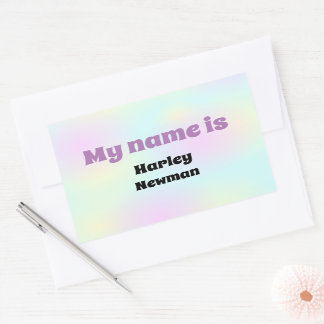 ペットスタークールネコ名タグ 長方形シール