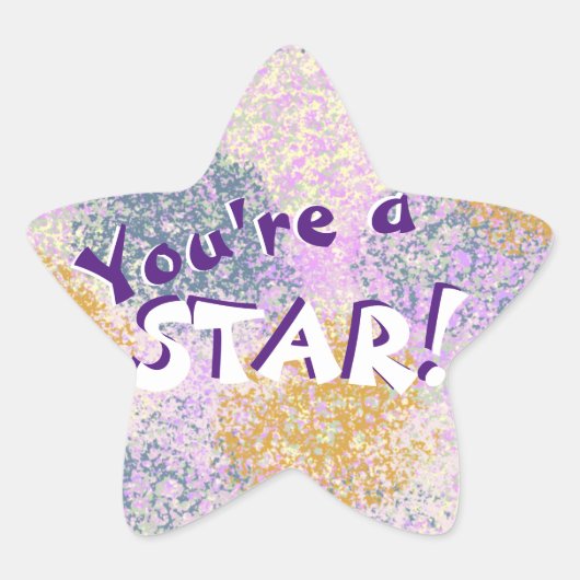 ペットスターヤングアップ「あなたはスター！」 星シール (正面)