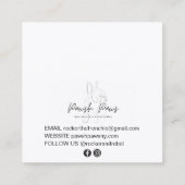 ペットスター |ミニマモダンリストシンプルの写真とロゴ スクエア名刺 (裏面)