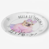 ペットスター | Let's Pawty Photo Pet Dog誕生日 ペーパープレート (アングル)