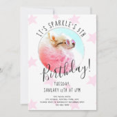 ペットスター | Photo Dog Birthday Party Stars 招待状 (正面)