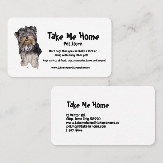 ペットストアの名刺 名刺 (正面/裏面)
