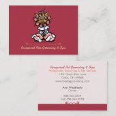 ペットスパドッグトリマービジネスクリームシモダンシル 名刺 (正面/裏面)