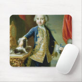 ペットスパニエル犬を持つ男の子のポートレート、18世紀 マウスパッド (マウス)