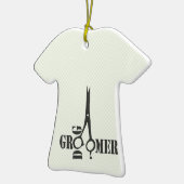 ペットス名門私立校風のテクールィリストトリマーの感謝 メタルオーナメント (左)