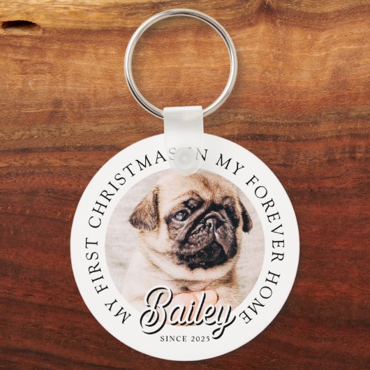 ペットズマイ初めてのクリスマスインフォーエバーホームモダン キーホルダー (正面)