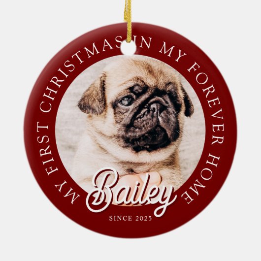 ペットズマイ初めてのクリスマスインフォーエバーホームモダン セラミックオーナメント (裏面)