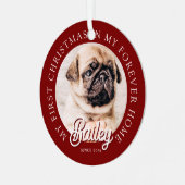 ペットズマイ初めてのクリスマスインフォーエバーホームモダン メタルオーナメント (正面左)