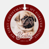 ペットズマイ初めてのクリスマスインフォーエバーホームモダン メタルオーナメント (裏面)