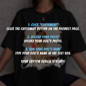 ペットタイポグラフィシンプルモダンカスタム犬の写真名前  Tシャツ