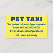 ペットタクシーデニム 名刺 (裏面)