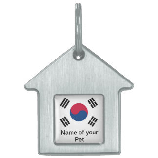 ペットタグと韓国国旗 ペットネームタグ