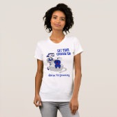 ペットトリマーおもしろいアパレル新郎を着ける Tシャツ (正面フル)