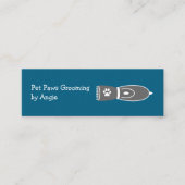 ペットトリマーかわいいシンプル名刺 スキニー名刺 (正面)