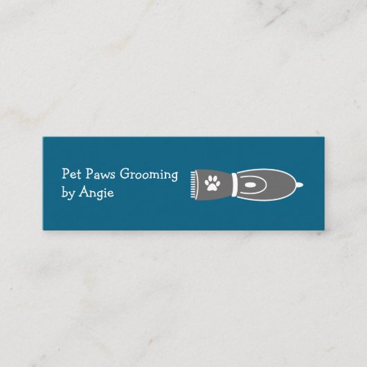 ペットトリマーかわいいシンプル名刺 スキニー名刺 (正面)