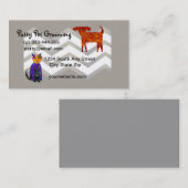 ペットトリマーかわいい犬と猫の芸術カスタマイズ 名刺 (正面/裏面)