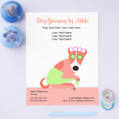 ペットトリマーの宣伝用フライヤー チラシ (シングル)