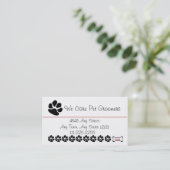 ペットトリマーまたはショップ顧客ロイヤリティパンチカード ロイヤリティカード (スタンド正面)