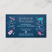 ペットトリマーインホーム&移動犬&猫グルーミング 名刺 (正面)