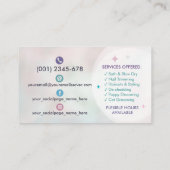 ペットトリマーインホーム&移動犬&猫グルーミング 名刺 (裏面)