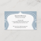 ペットトリマーウォーターカラードッグブリードダスティブルーキュート 名刺 (裏面)