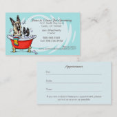 ペットトリマースパウェットドッグズキャリービーンアポイントメント 予約カード (正面/裏面)