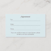 ペットトリマースパウェットドッグズキャリービーンアポイントメント 予約カード (裏面)